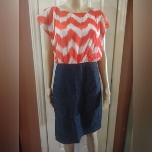 Alyx limited women's size 10 denim zigzag dress
